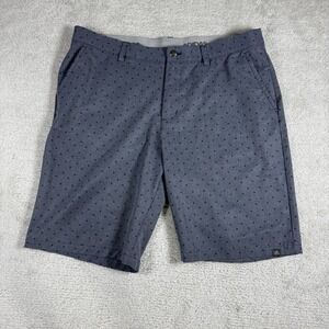 Adidas Golf Shorts Mens Size 38 Gray Blue Stars AOP Chino Performance Stretch‎